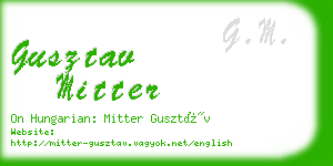 gusztav mitter business card